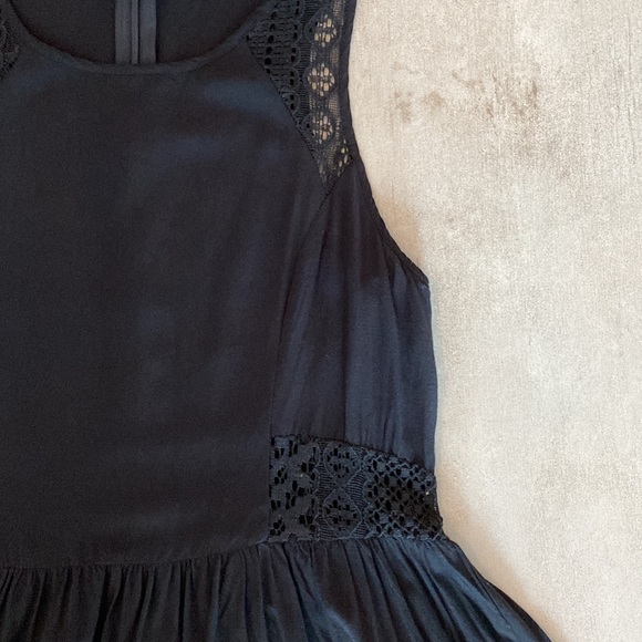 Nameless Black Dress Tunic Crochet Cut Out detail Size small - Picture 4 of 11